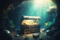 Pirate Treasure Chest Underwater - Generative AI