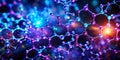 Illuminated Molecular Structures in Night Photography A Stunning Visual Representation of Chemical Formulas for Science