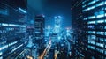 Futuristic Metropolis. Technological advancement concept