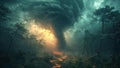 Tempestuous Fury: A Tornado in the Forest