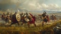 Highland Warriors: Scottish Tribe Engages in Epic Battle with Romans