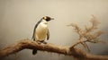 Penguin Perched On Branch: A Painterly Tribute To John Wilhelm