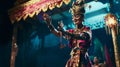 Captivating performance of traditional thai puppet master with augmented reality elements enhancing cultural artistry and Royalty Free Stock Photo