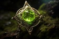 Captivating Peridot chaos symbol. Generate Ai