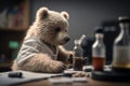 Scientific Bear An Artistic and AwardWinning Pet Photography Masterpiece from Canon EOS 5D Mark Royalty Free Stock Photo