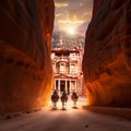 Captivating Petra: A Glimpse into Ancient Wonders Royalty Free Stock Photo