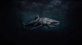 The Shadow\'s Embrace: Black Shark Vanishing into Darkness