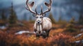 Wilderness Portraiture: Majestic Animal With Antlers In Miki Asai Style