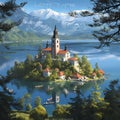 Experience the serene splendor of Lake Bled, Slovenia.