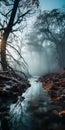 Ethereal Forest Stream: Captivating Photo-realistic Landscapes By Marcin Sobas