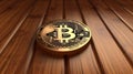 Bitcoin on Wooden Background: Embracing the Future of Digital Currency