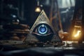 A captivating photo showcasing the Masonic symbol of the Providence Eye