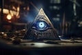 A captivating photo showcasing the Masonic symbol of the Providence Eye