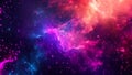 A captivating photo of a vivid and lively space filled with numerous stars shining brightly, Psychedelic space scene with a