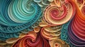 Color Symphony: A Whimsical Dance of Paper and Curves