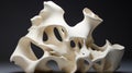 Vibrant Harmony: Abstract Ceramic Sculptures on Wooden Display Shelf