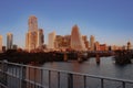 Sunset Colors Transforming Austin Texas Cityscape