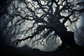 Enigmatic Solitude: A Haunting Silhouette Amidst the Enchanted Forest