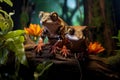 Enchanting Geckos in a Tropical Oasis