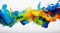 Vibrant Paint Splashes: Dynamic Movement and Fluidity