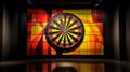 Vibrant Dart Strikes Bullseye on Sleek Dartboard