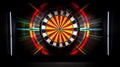 Vibrant Dart Strikes Bullseye on Sleek Dartboard