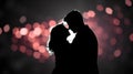 Romantic Glow: A Couple\'s Tender Embrace