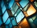 Captivating Photograph of Patterned Glass Creating Abstract Mosaic of Light and Shadow. generative Ai