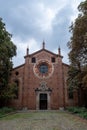 Facade of Church of San Pietro in Gessate, Milan, Against Cloudy Sky Royalty Free Stock Photo