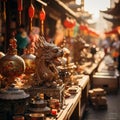 Enchanting Chinese New Year Street Decorations at Dusk