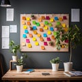 Colorful Ideas on a Whiteboard: A Creative Brainstorming Scene