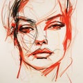 Captivating Portraits: A Beautiful Jennifer\'s Face In Wire And Elegant Brushstrokes