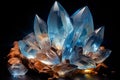 Luminescent moonstone crystals, radiating with otherworldly energy - Generative AI