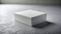 Minimalist White Rectangle on Textured White Surface A Studio Product Shot Featuring Clean Design and Elegant Royalty Free Stock Photo