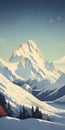 Captivating Retro Vintage Poster: Lac Blanc - Majestic Masherbrum, Mountaineering, Adventure