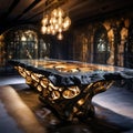 Captivating Rococo Dining Table With Luminous Reflections