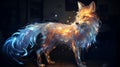 Mystical Vulpine Guardian: Fox Patronus Amidst Enchanted Moonlit Woods