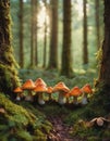 Enchanted Forest Mushrooms Royalty Free Stock Photo