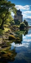 Captivating Scottish Landscape: Eilean Donan Castle Amidst Nature\'s Serene Beauty Royalty Free Stock Photo