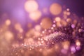 Glittering Rose Gold and Lavender Purple Shimmer in Defocused Background