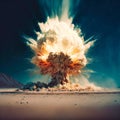 Atomic Explosion: Nuclear Test in the Desert - generative ai