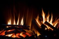 Captivating Shot of a Roaring Fire with Vibrant Colors.AI Generated