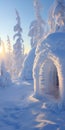 Captivating Snow Covered Igloos In Finland: A Fairy Tale Sunrise