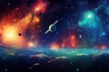 Captivating Space wallpaper. Generate Ai