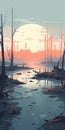 Captivating Speedpainting Of A Beautiful Storm Water Swamp Land