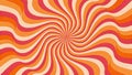 A captivating spiral pattern creates a dynamic, groovy, vintage style background. Royalty Free Stock Photo