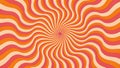 A captivating spiral pattern creates a dynamic, groovy, vintage style background. Royalty Free Stock Photo