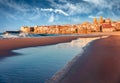 Captivating spring cityscape of Cefalu town with Piazza del Duomo