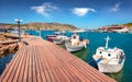 Captivating spring view of Porto Rafti port