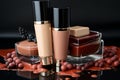 Captivating still life captures foundation product\'s essence, elevated by deliberate branding.